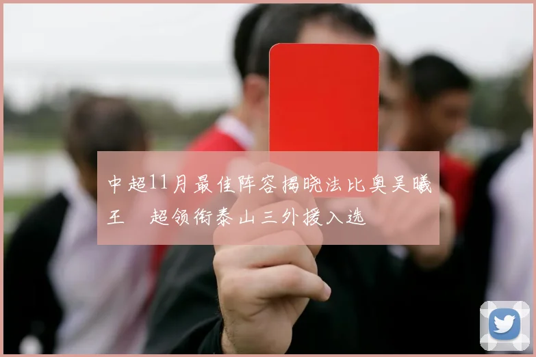 中超11月最佳阵容揭晓法比奥吴曦王燊超领衔泰山三外援入选